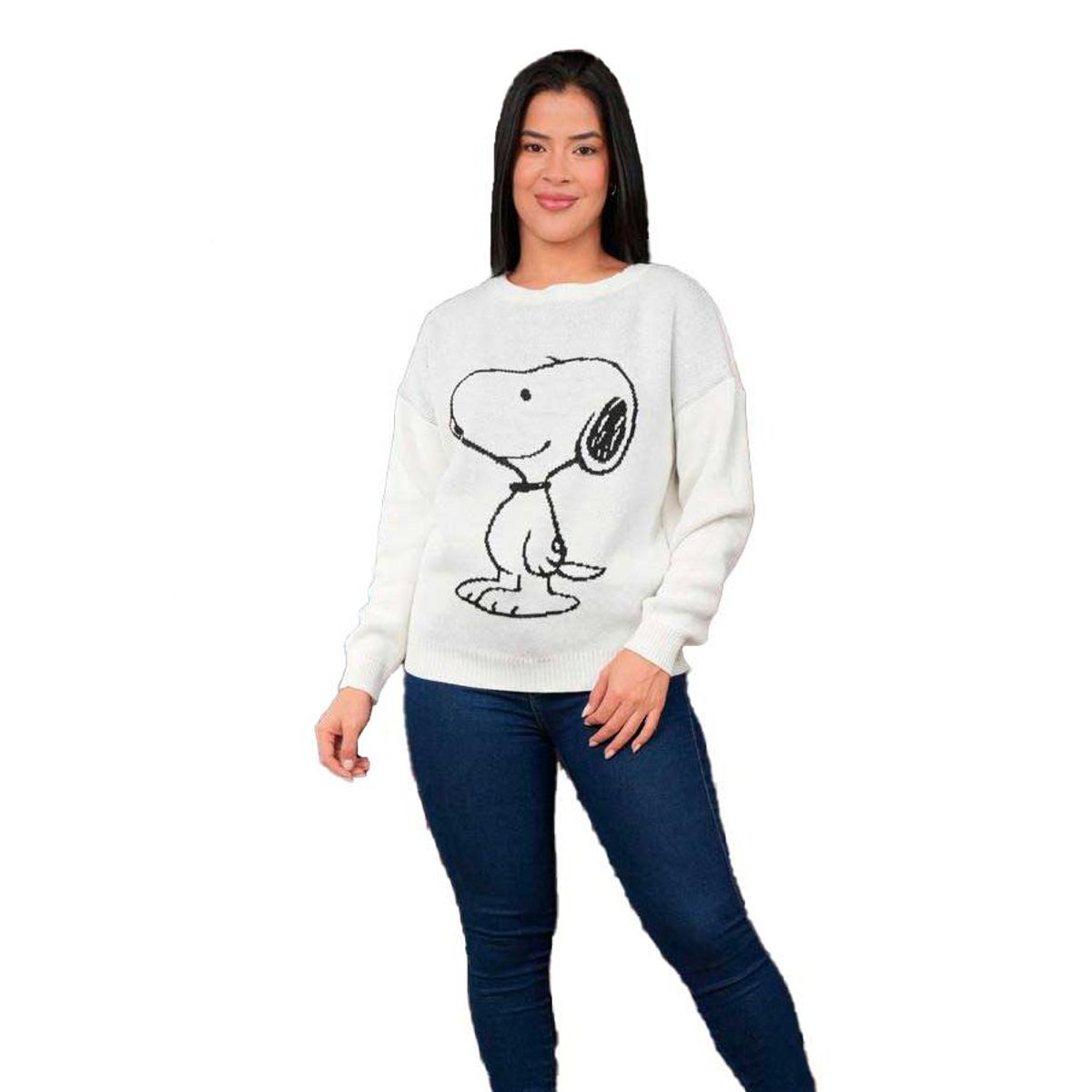 GENERICO - Chompa Mujer diseño snoopy  - Nathalie Love It - Hueso