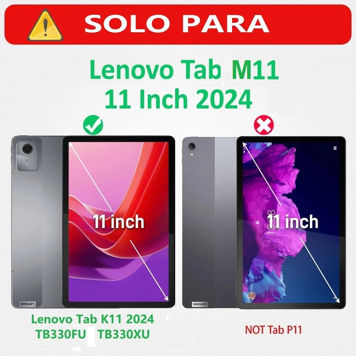 GENERICO - Funda Giratoria + Lapiz Optico para Lenovo Tab M11 2024 TB-330FU 330XU