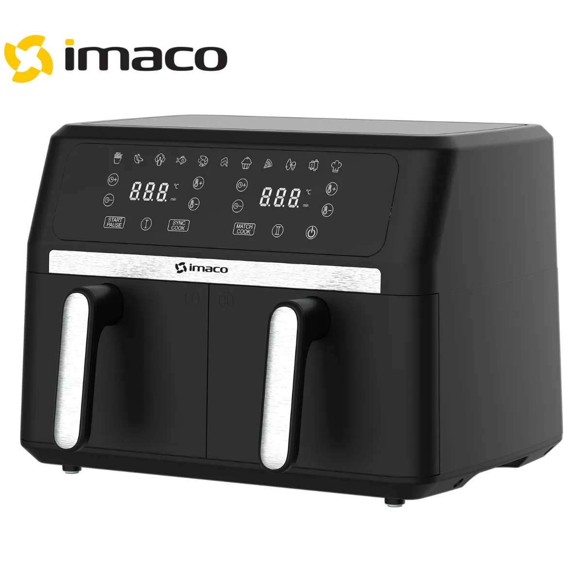 IMACO - FREIDORA DE AIRE DOBLE CANASTILLA IMACO 9 LITROS XXL