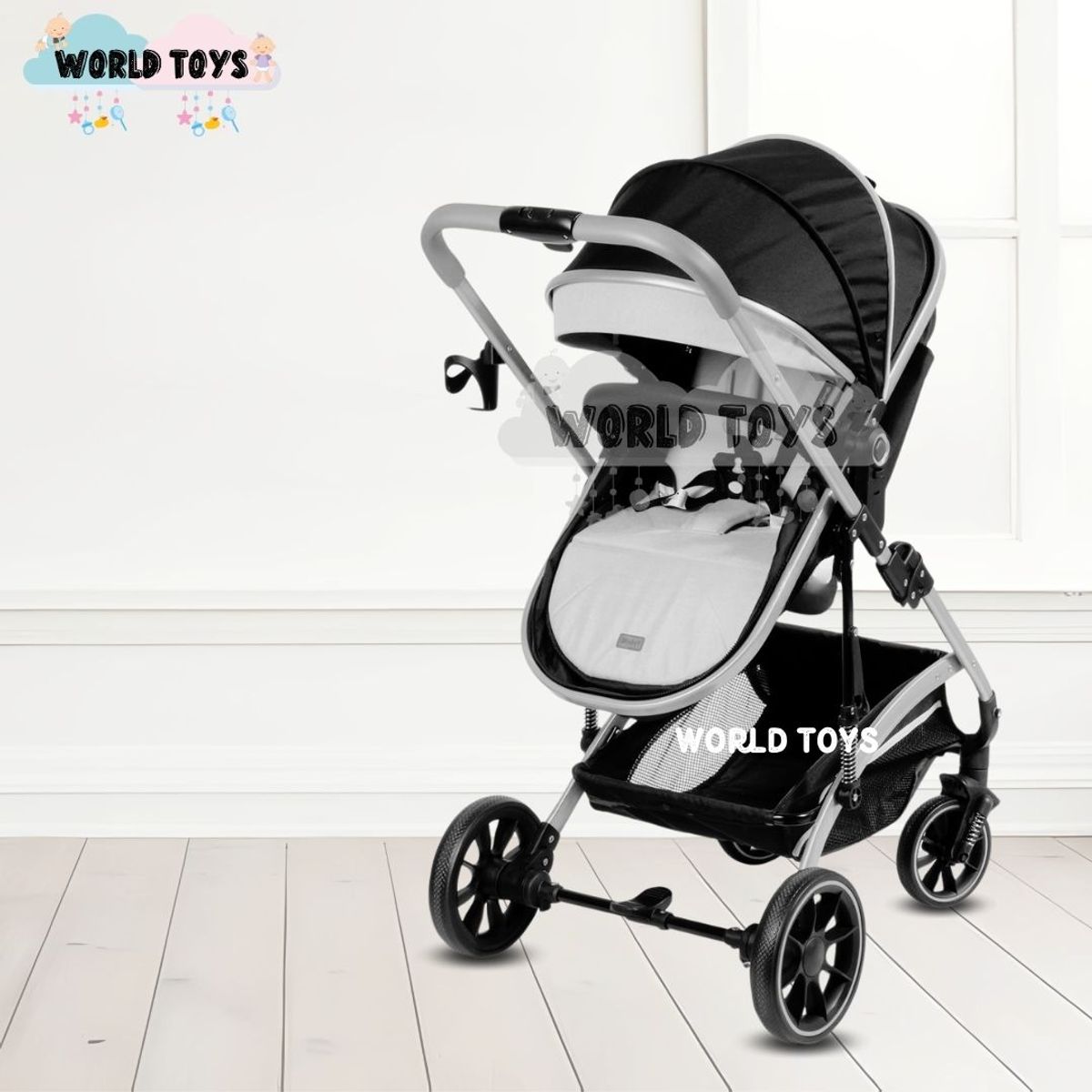 EBABY - Coche Moisés de Lujo «MADYN» Black