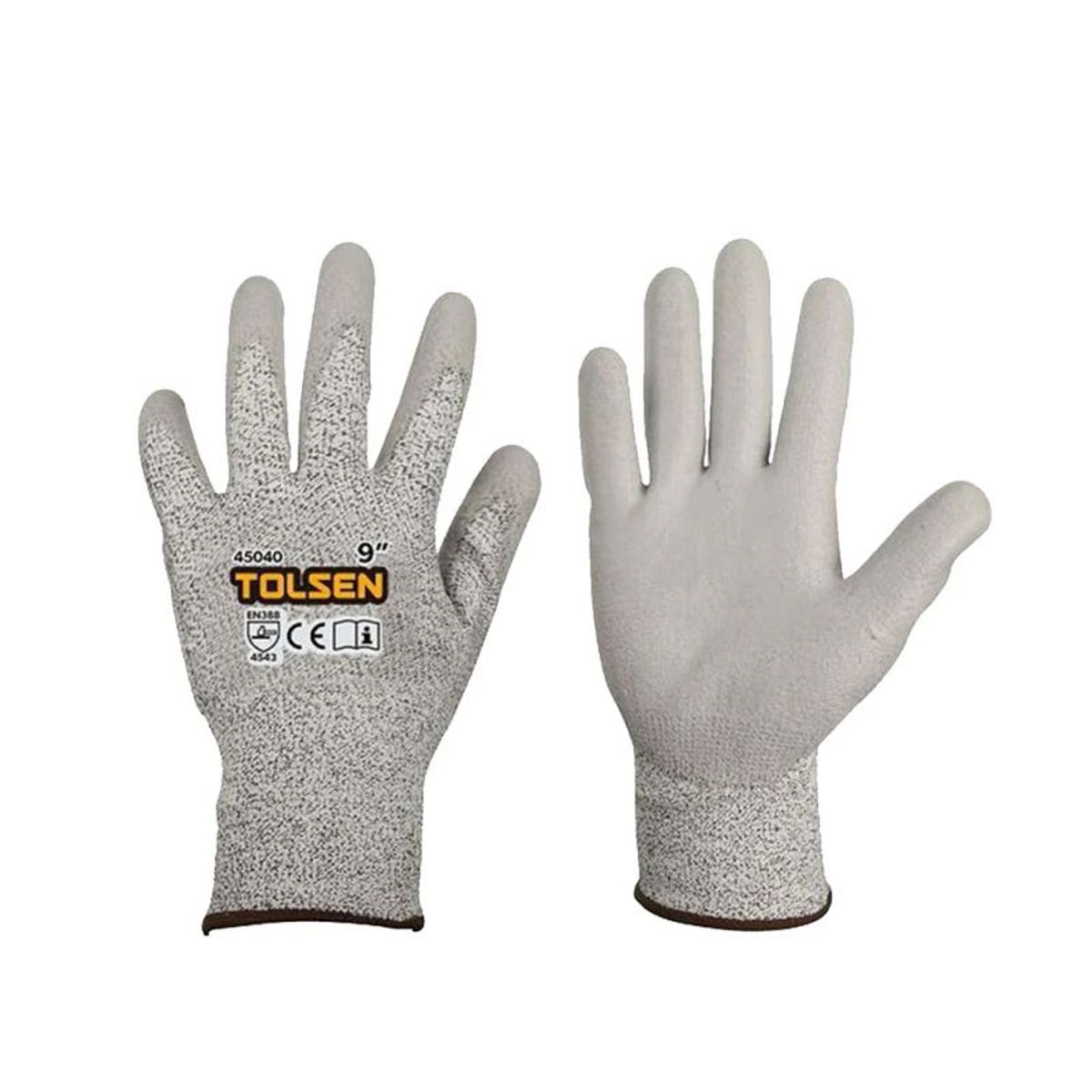 TOLSEN - Guantes con resistencia a cortes protección nivel 5 talla 9″ Tolsen 45040