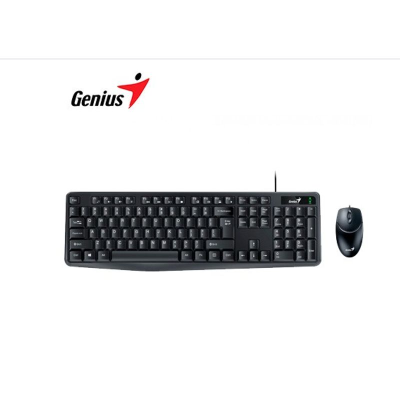 GENIUS - Kit Teclado + Mouse KM-170 USB Multimedia Negro GENIUS