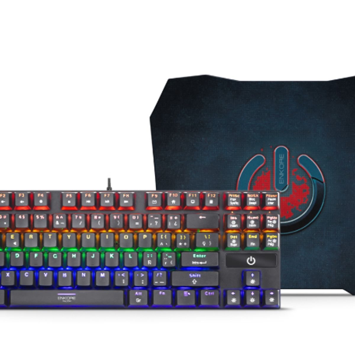 ENKORE - Kit Gamer FALCON ENT G2000-3 Teclado+Mouse+Pad Mouse ENKORE