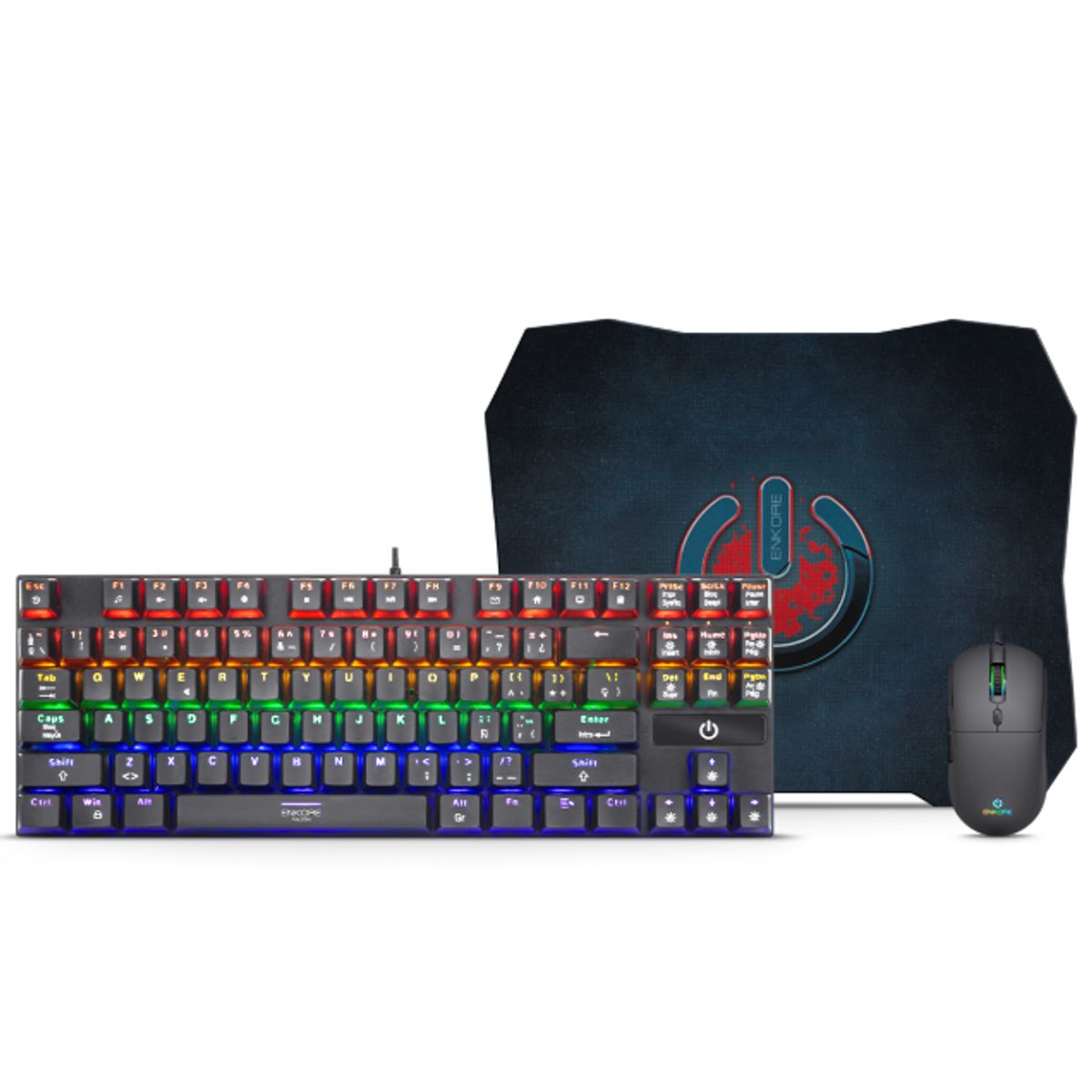ENKORE - Kit Gamer FALCON ENT G2000-3 Teclado+Mouse+Pad Mouse ENKORE