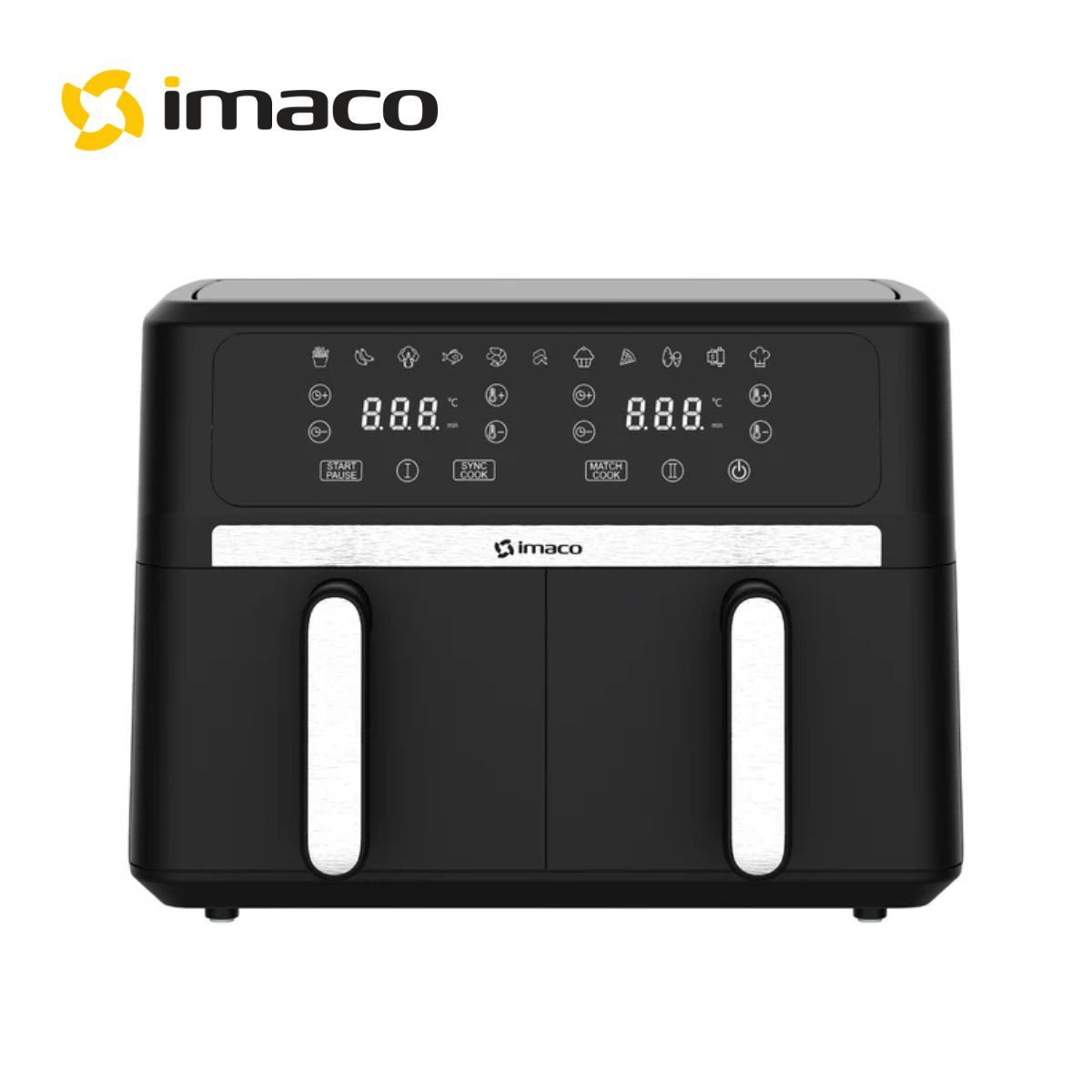IMACO - Freidora de Aire 9 Litros Doble Bandeja XXL Imaco
