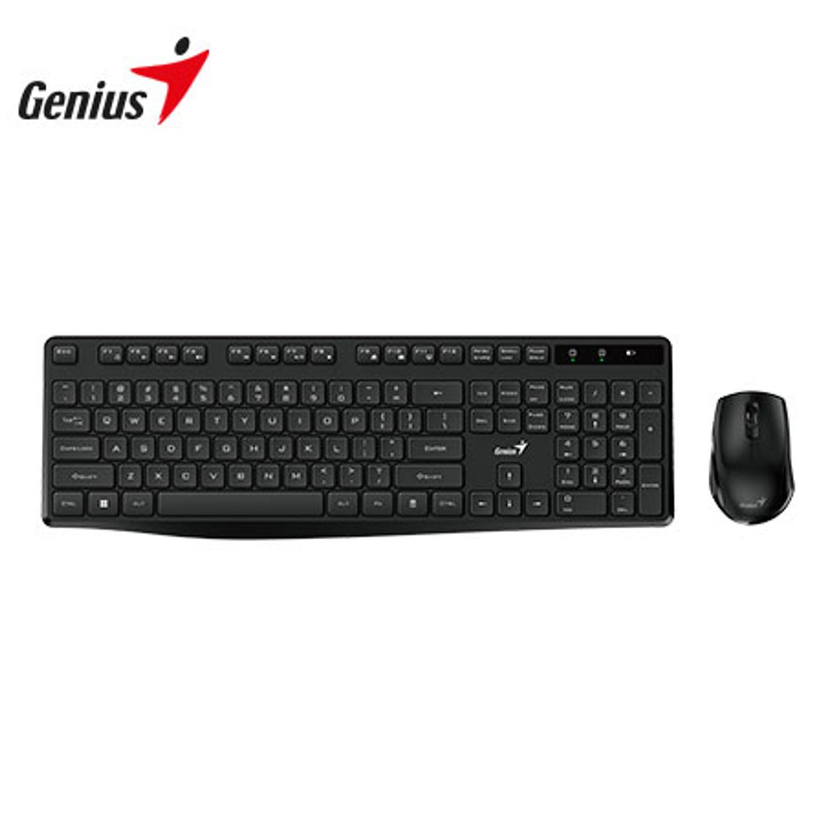 GENIUS - Kit Teclado + Mouse Inalámbrico KM-8206S USB Black GENIUS