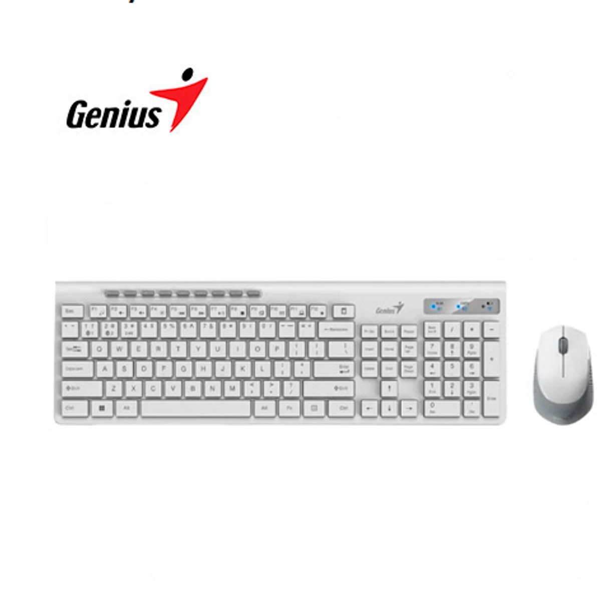 GENIUS - Kit Teclado + Mouse Inalámbrico SLIMSTAR 8230 Bluetooth White GENIUS