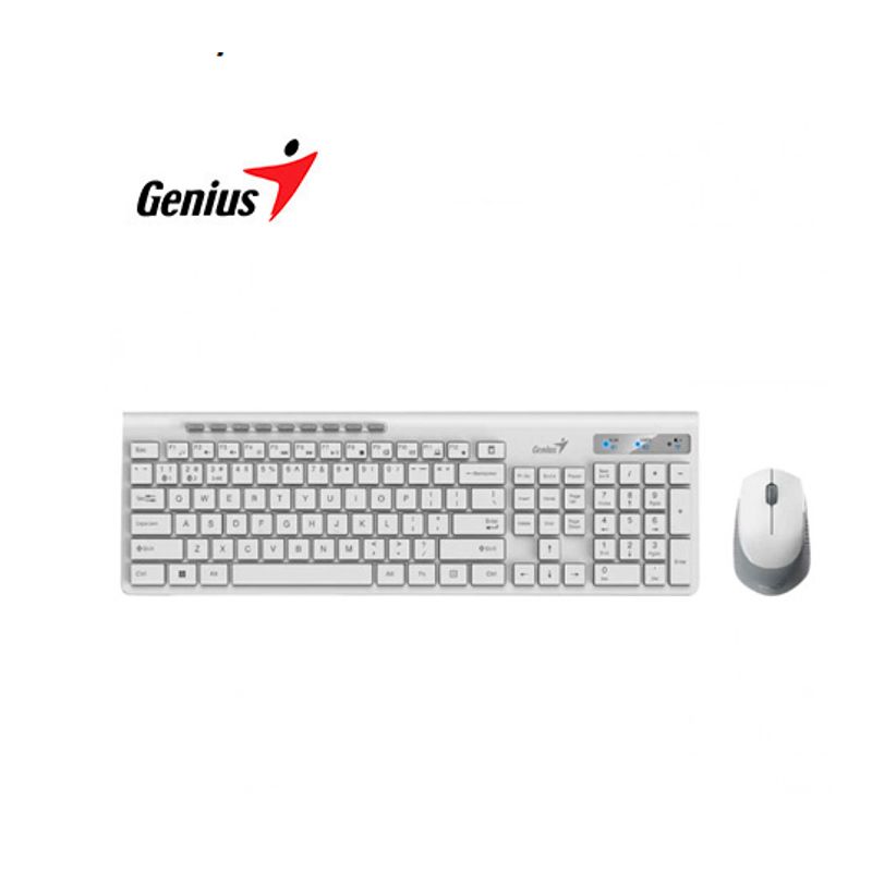 Kit Teclado Mouse Inalámbrico SLIMSTAR 8230 Bluetooth White