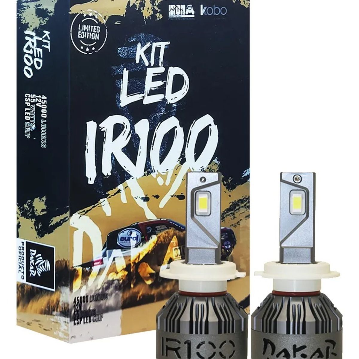KOBO - Kit Focos Iron Led Irx Original H7 45000lm 55w Potente