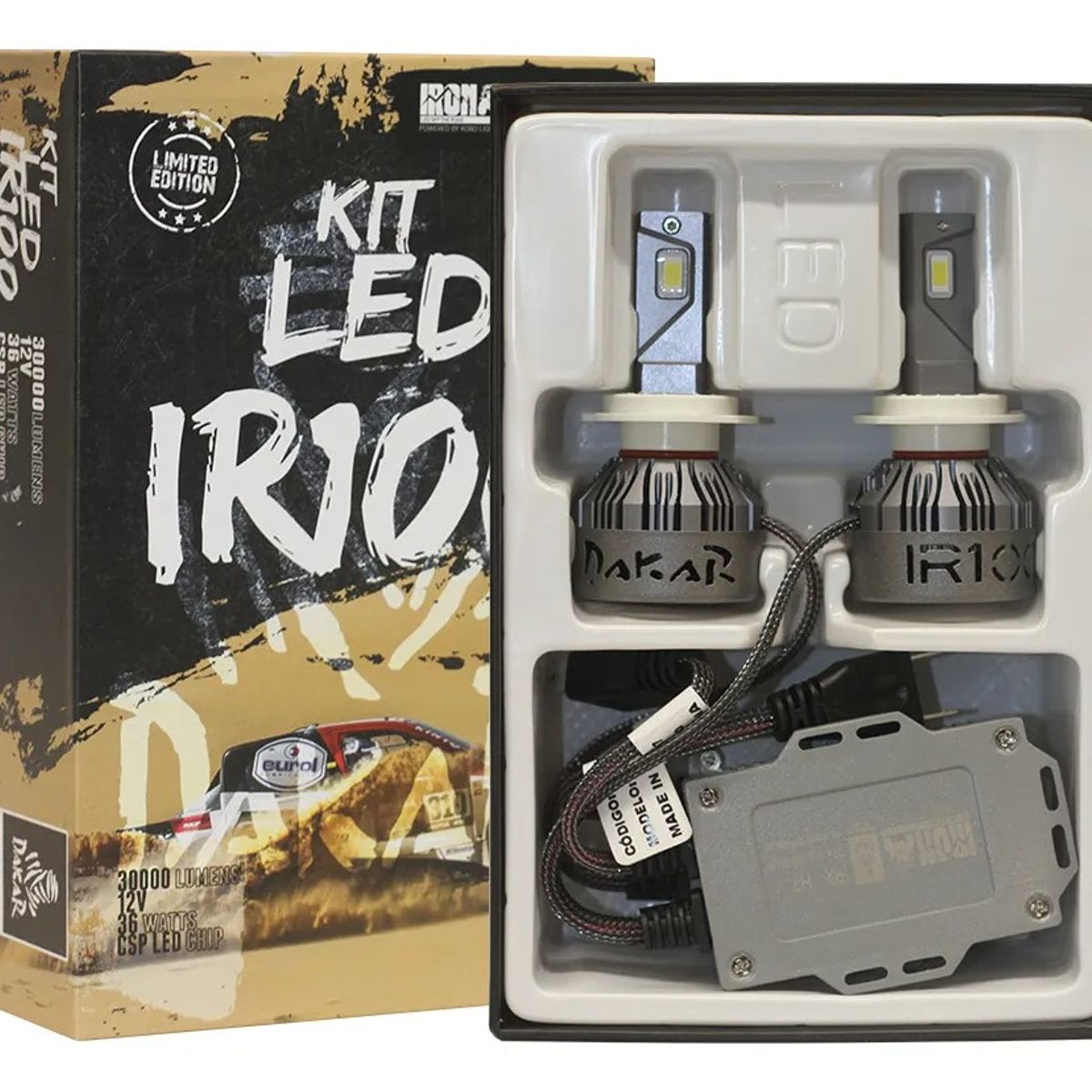 KOBO - Kit Focos Iron Led Irx Original H7 45000lm 55w Potente