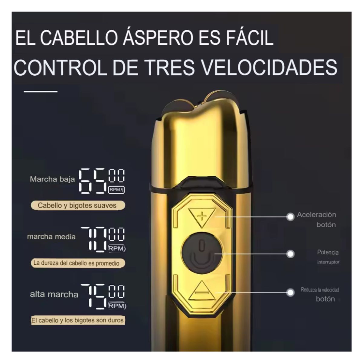 KEMEI - Máquina Afeitadora Profesional Kemei Shaver Inalámbrica Recargable