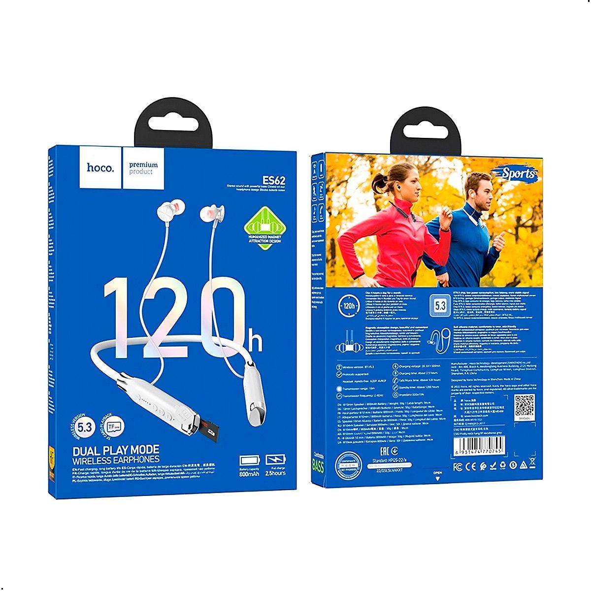 HOCO - Audífono Deportivos Inalámbricos Hoco Es62 Bluetooth 120hrs