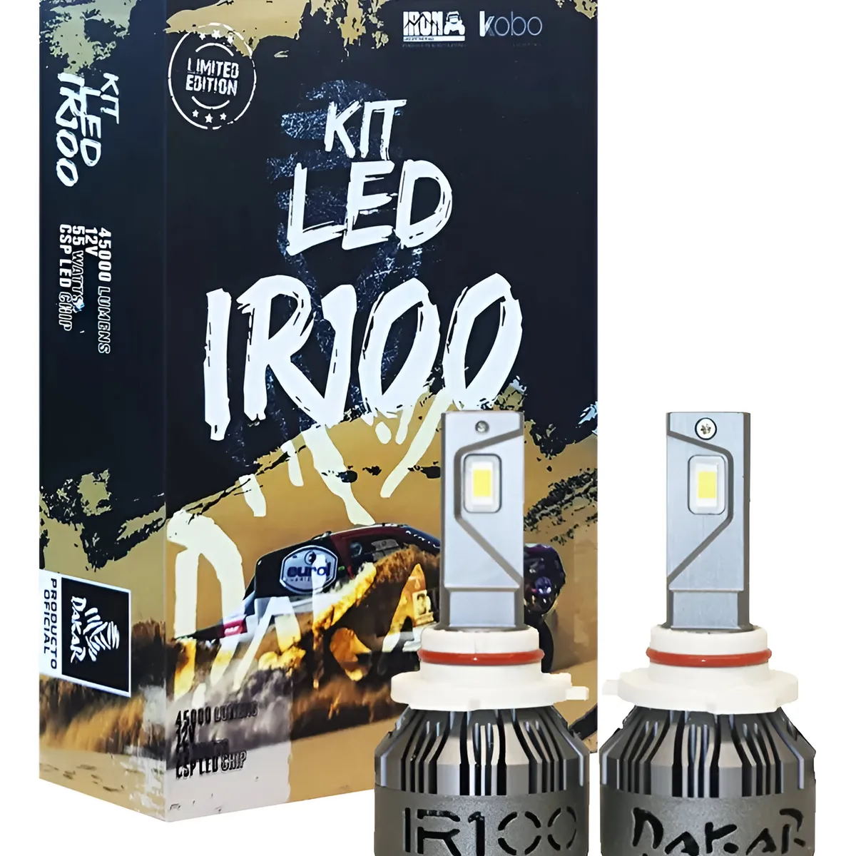 KOBO - Kit Focos Iron Led Irx Original 9005 45000lm 55w Potente