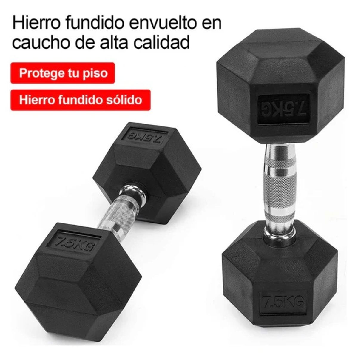 PROIRON - Set de mancuernas hexagonales de 70KG + Rack de Acero