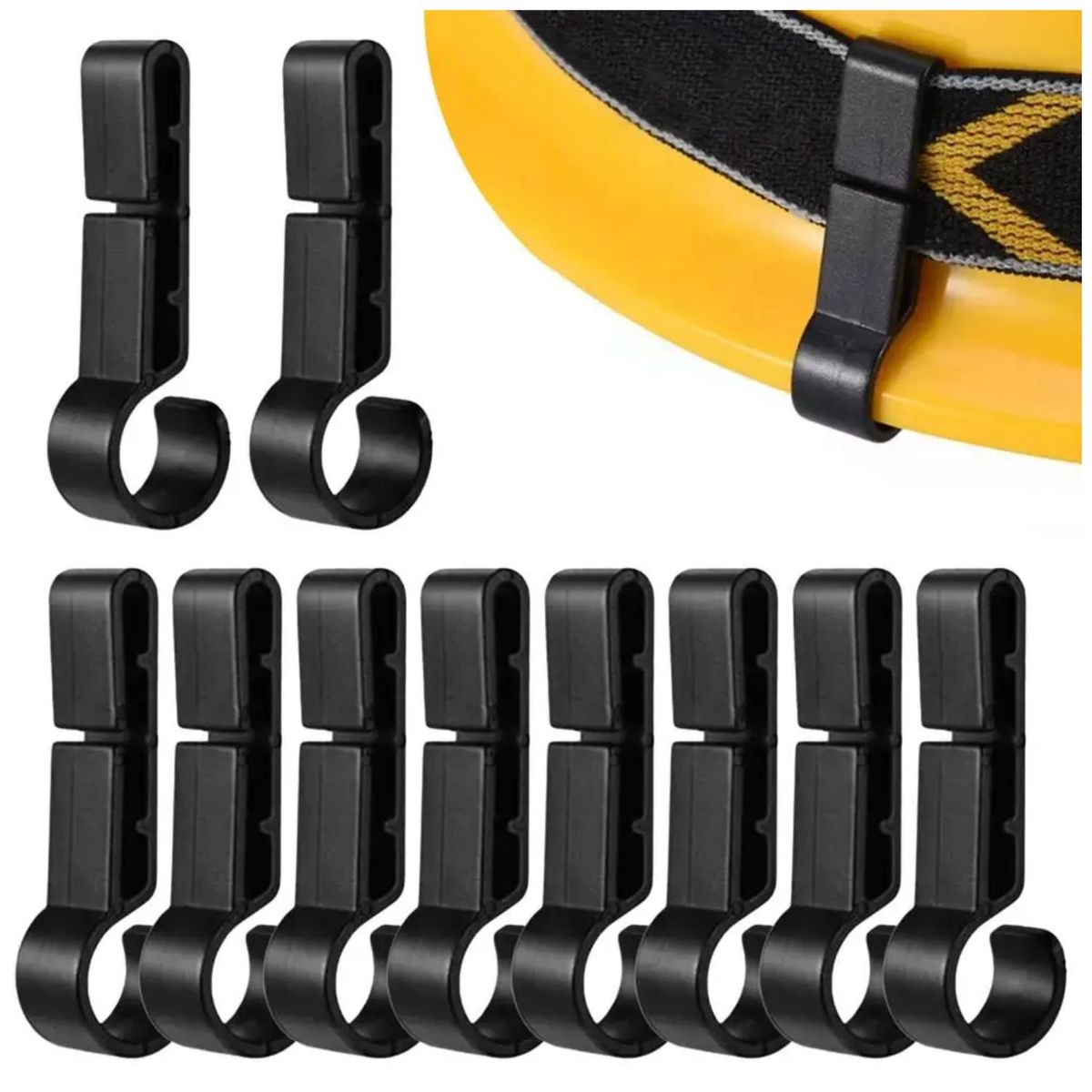 GENERICO - 10 Piezas de Clips de Casco para Faro, Ganchos de Clip de Casco