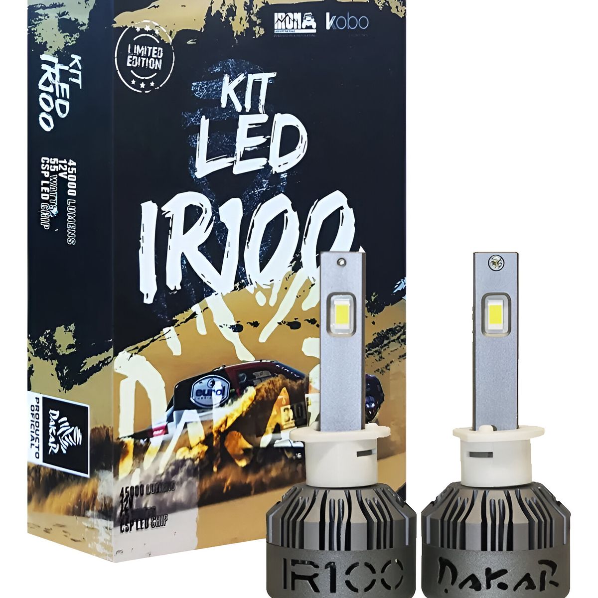 KOBO - Kit Focos Iron Led Irx Original H1 45000lm 55w Potente