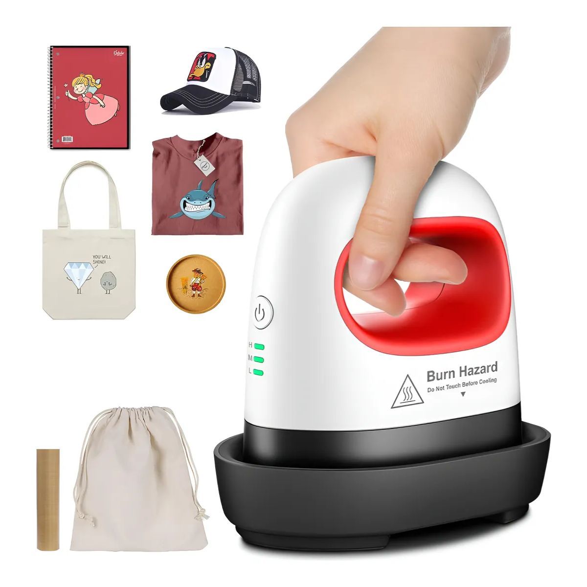 GENERICO - Mini Plancha Prensa Calor Polos Bolsas Gorras Zapatillas Etc