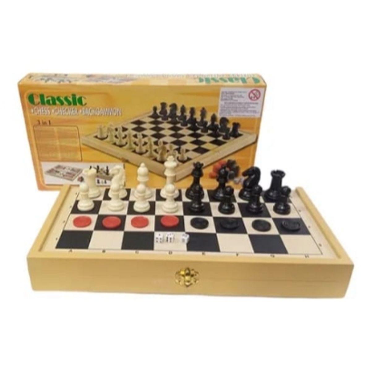 GENERICO - Ajedrez Acrilico 40x40 Cm + Damas + Backgammon