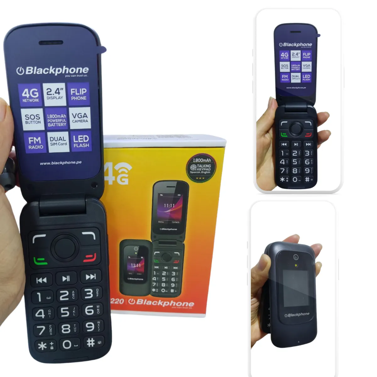 GENERICO - Celular Tapa Blackphone F220 4G  Doble Pantalla