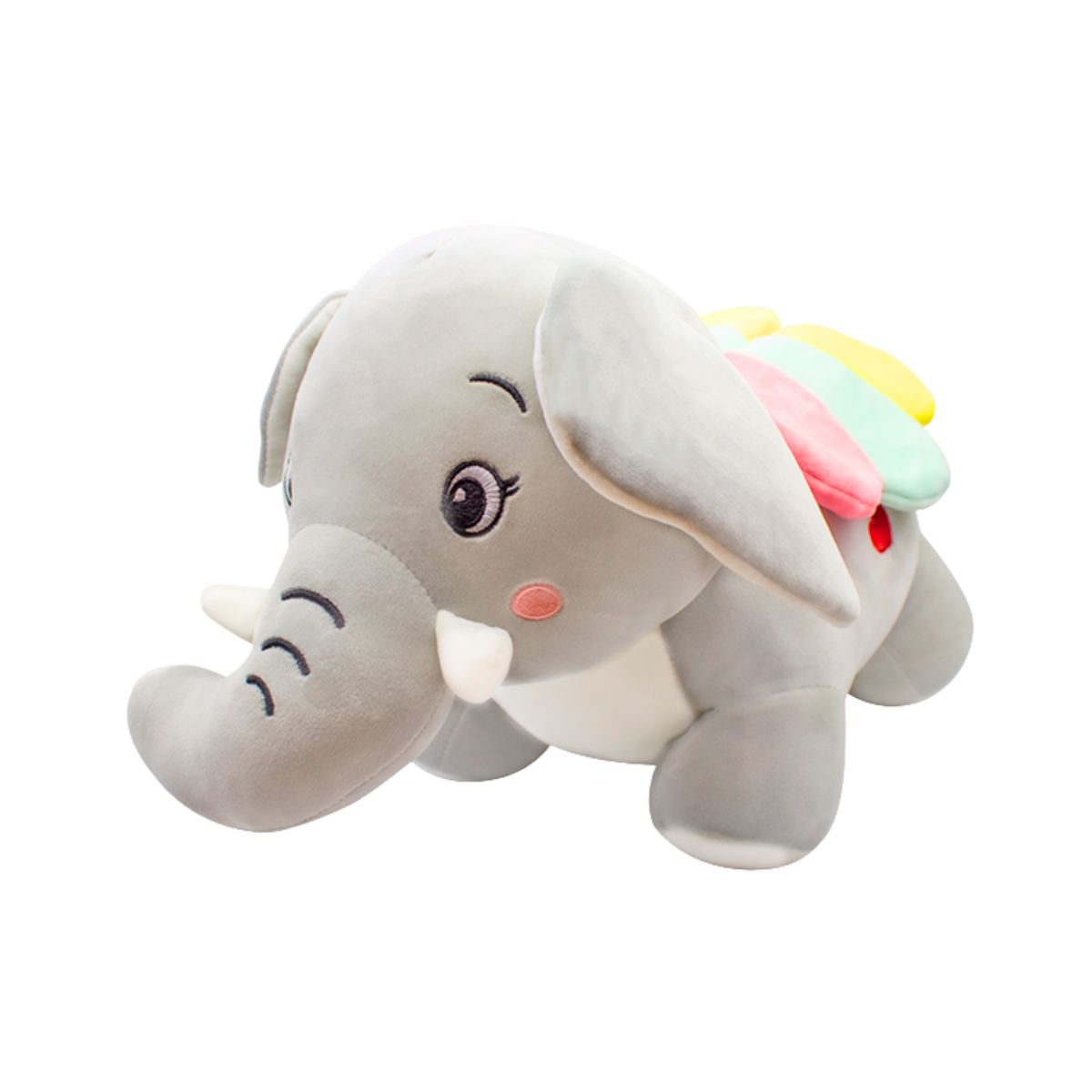 GENERICO - PELUCHE 3 EN 1 ELEFANTE GRIS CON MANTA GRANDE