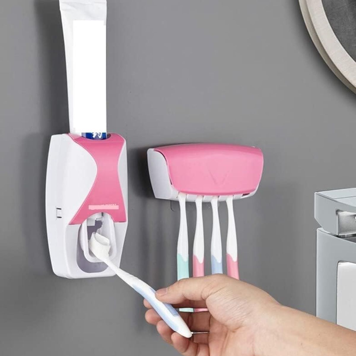 GENERICO - dispensador de pasta de dientes ROSA