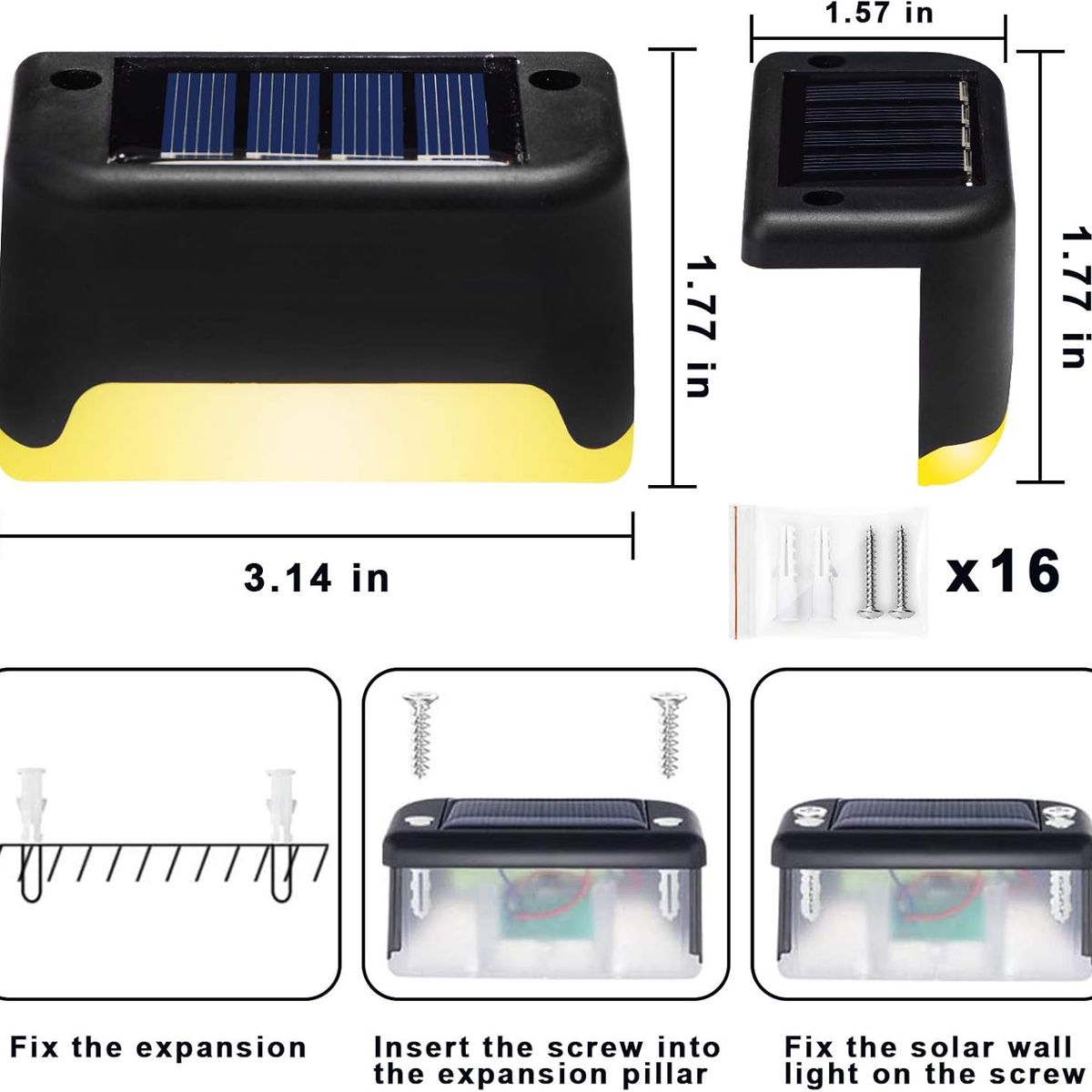 GENERICO - LUCES LED DECORATIVAS C/ BATERIA SOLAR PARA EXTERIORES PACK DE 8