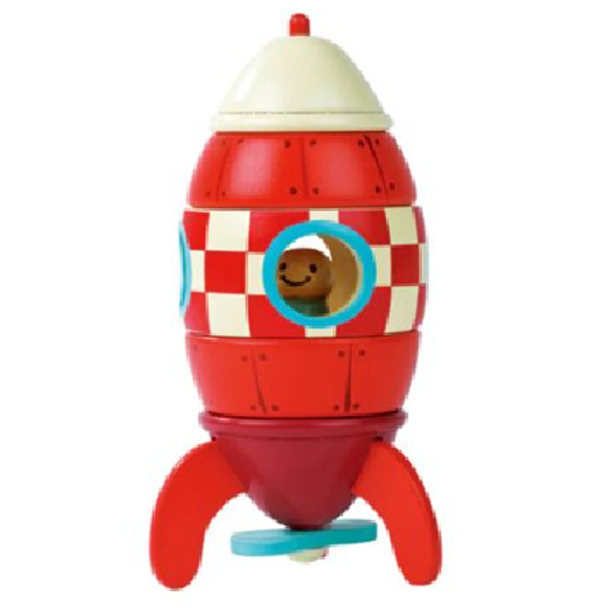 GENERICO - Juguete Cohete de Madera Magnético