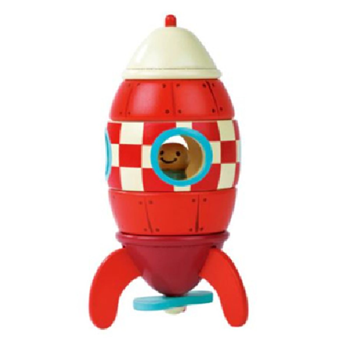 GENERICO - Juguete Cohete de Madera Magnético