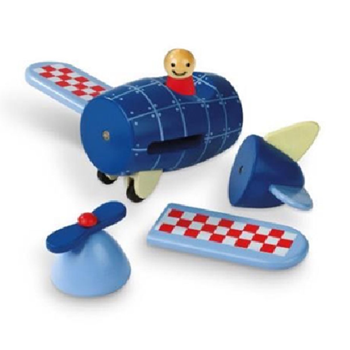 GENERICO - Juguete Avión de Madera Magnético