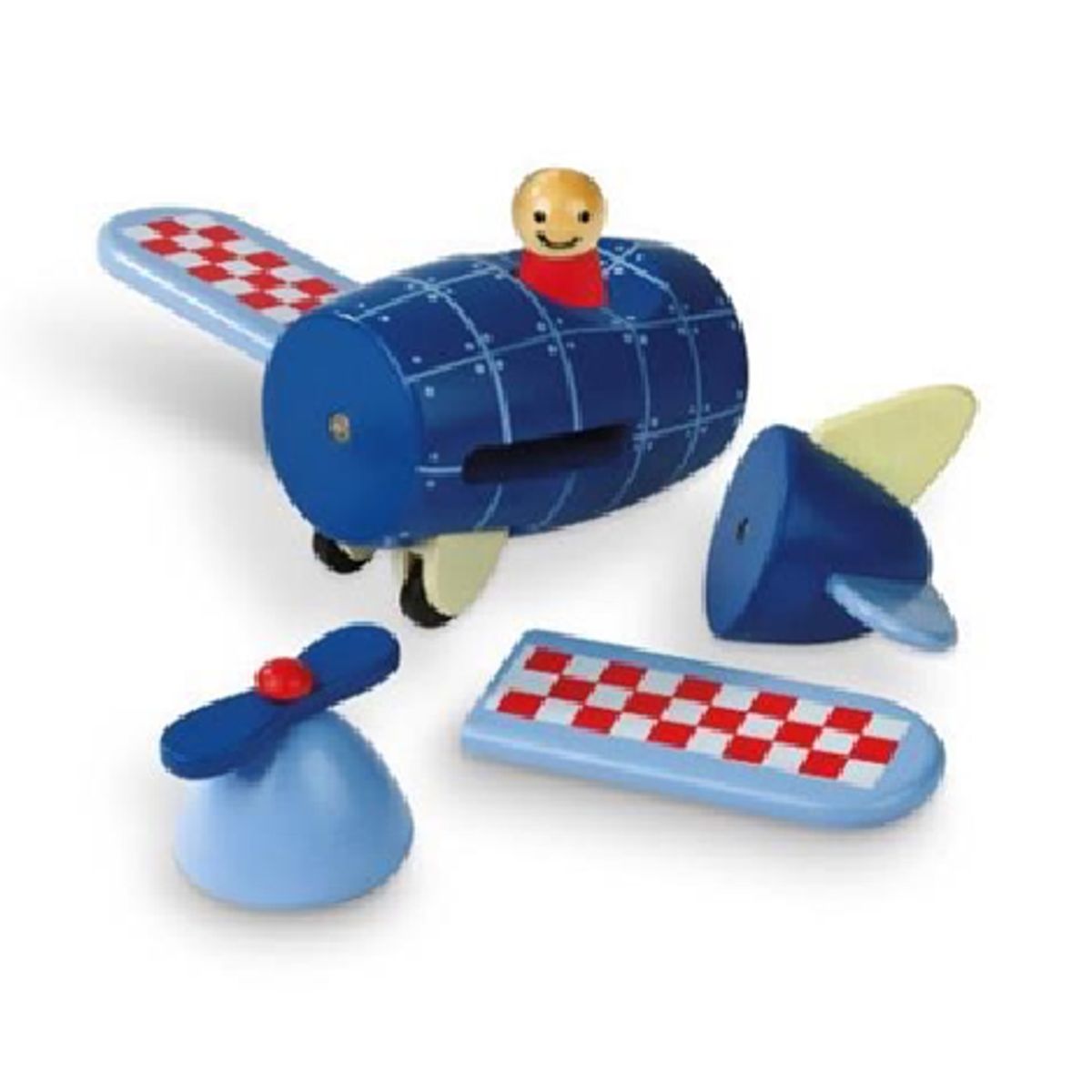 GENERICO - Juguete Avión de Madera Magnético