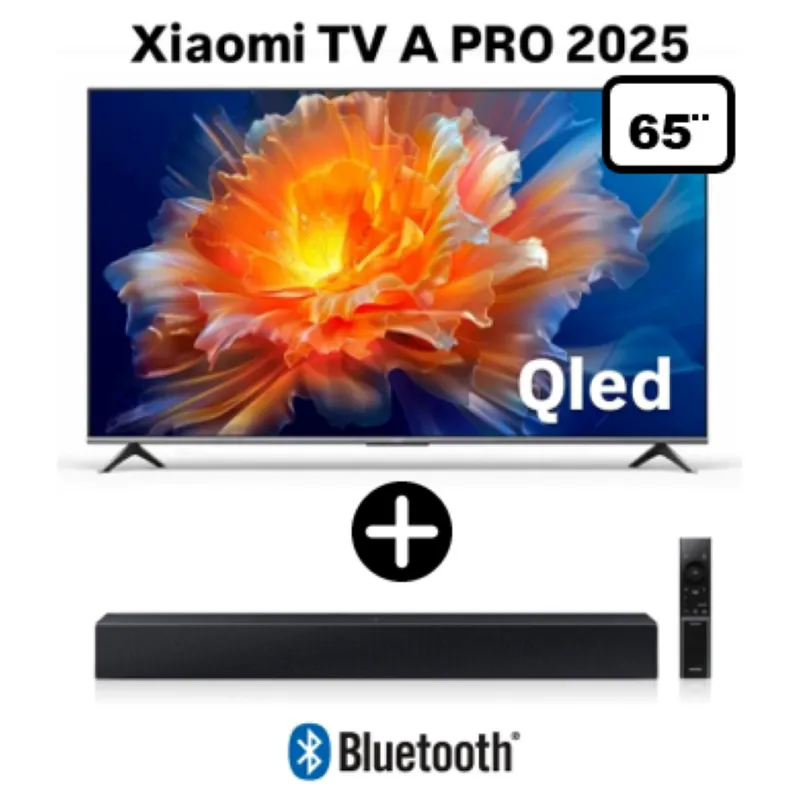 XIAOMI - XIAOMI TELEVISOR 65” QLED 4K UHD SMART TV A PRO 2025 + Barra de sonido c-400