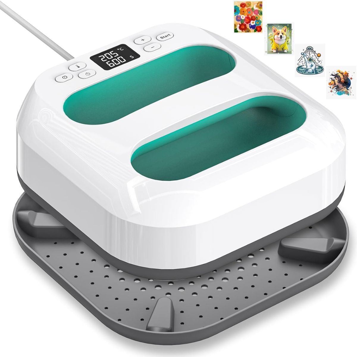 GENERICO - Plancha De Calor Para Estampar Prensa Térmica Portátil 23x23