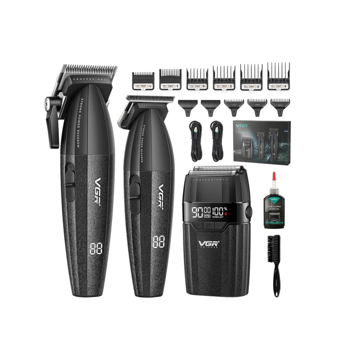 VOYAGER - Maquina Profesional Clipper Trimmer Shaver VGR-640 S3 9000 Rpm