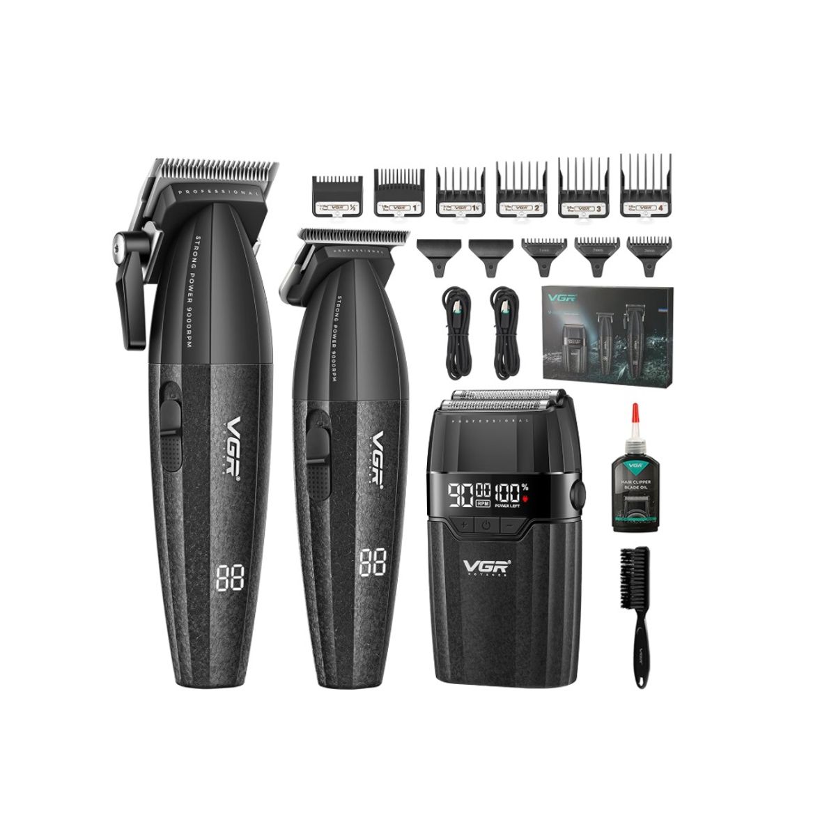VOYAGER - Maquina Profesional Clipper Trimmer Shaver VGR-640 S3 9000 Rpm