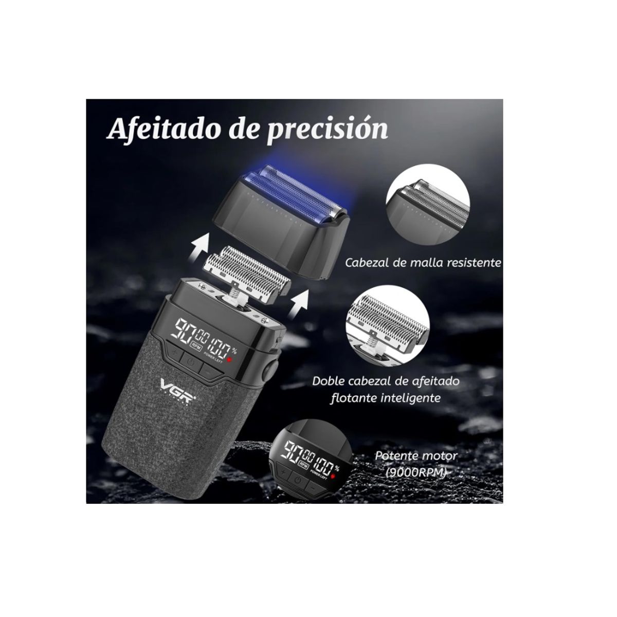 VOYAGER - Maquina Profesional Clipper Trimmer Shaver VGR-640 S3 9000 Rpm