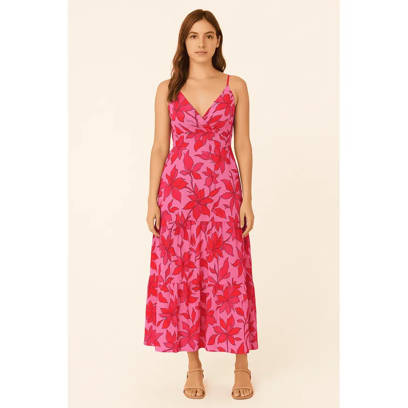 AMA OUTFITTERS - VESTIDO DE LINO ROMANTIC