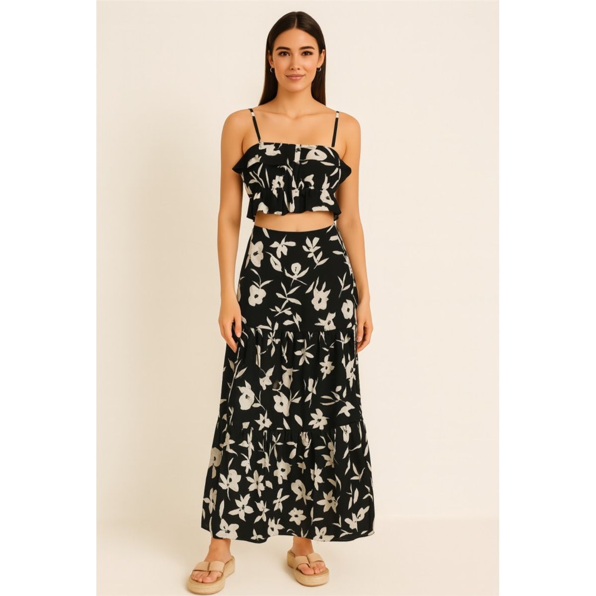 AMA OUTFITTERS - SET DE TOP Y FALDA FLORIDA