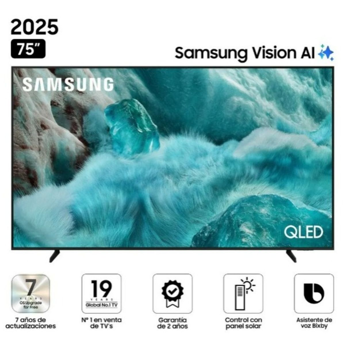 SAMSUNG - Televisor Samsung 75 QLED Smart UHD 4K Vision Ai QN75Q7FAAG