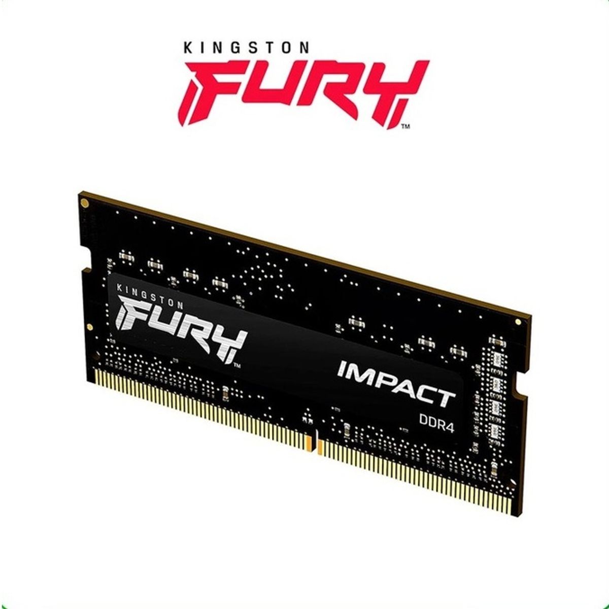 KINGSTON - Memoria Para Laptop Sodimm Kingston Fury Ddr4 8gb Impact (KF432S20IB/8-SP) 3200 MHz