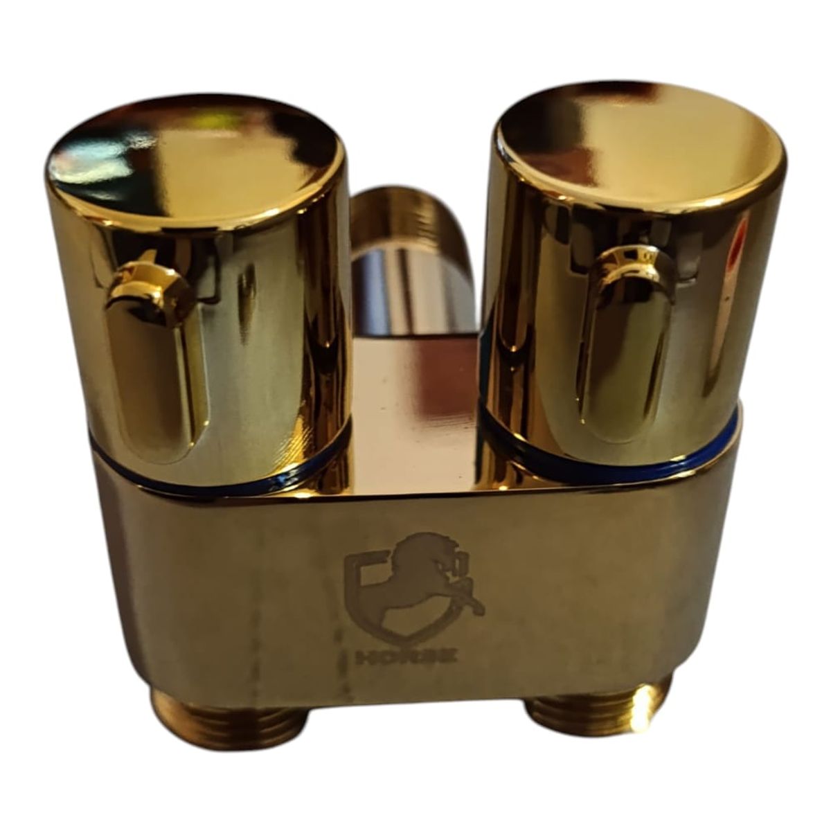 GENERICO - Válvula Doble Angular para Bidé o Inodoro Dorado Oro  Acero Pesado