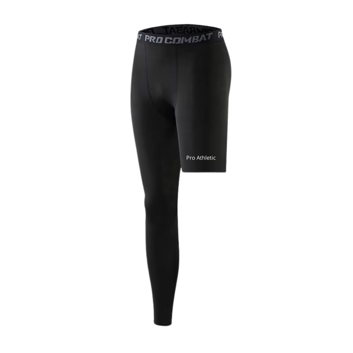 PRO ATHLETIC - PANTALONETA ONE LEG DERECHO NEGRO