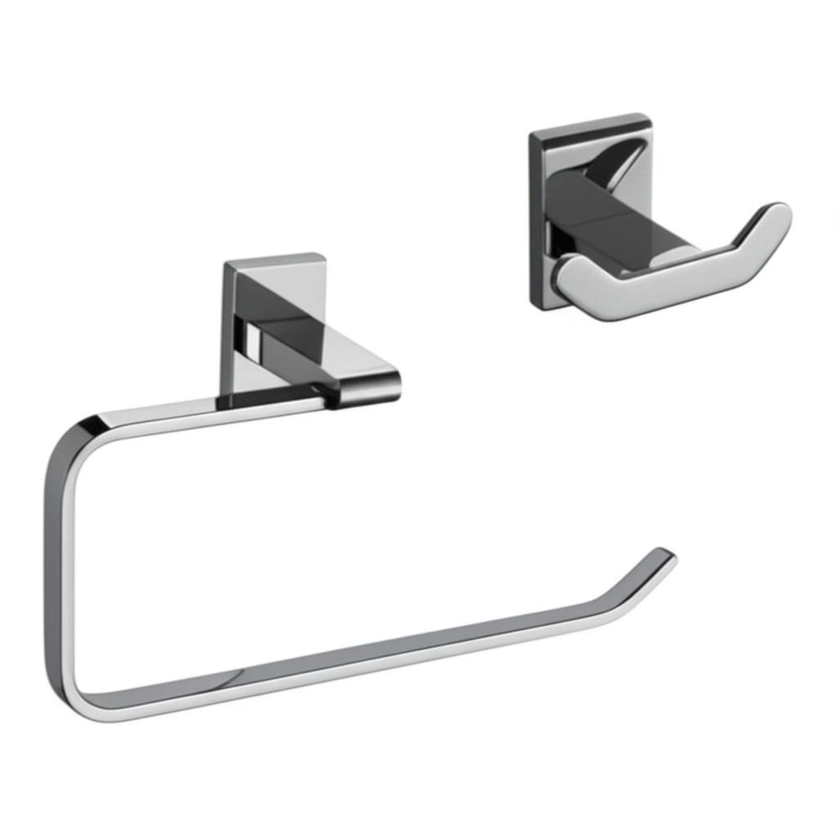 GENERICO - SET Juego de 7 Accesorios de Baño Acero Satinado Premium