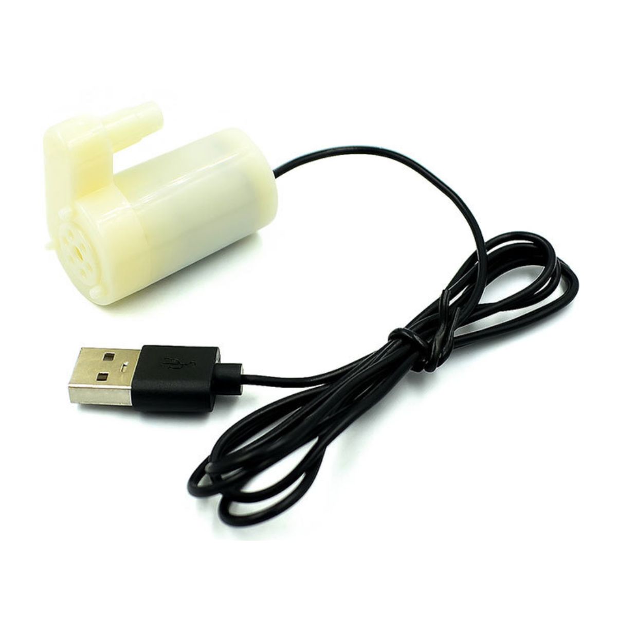 GENERICO - Mini Bomba Agua Sumergible DC 3–6V Vertical Blanca conector USB 1 mts