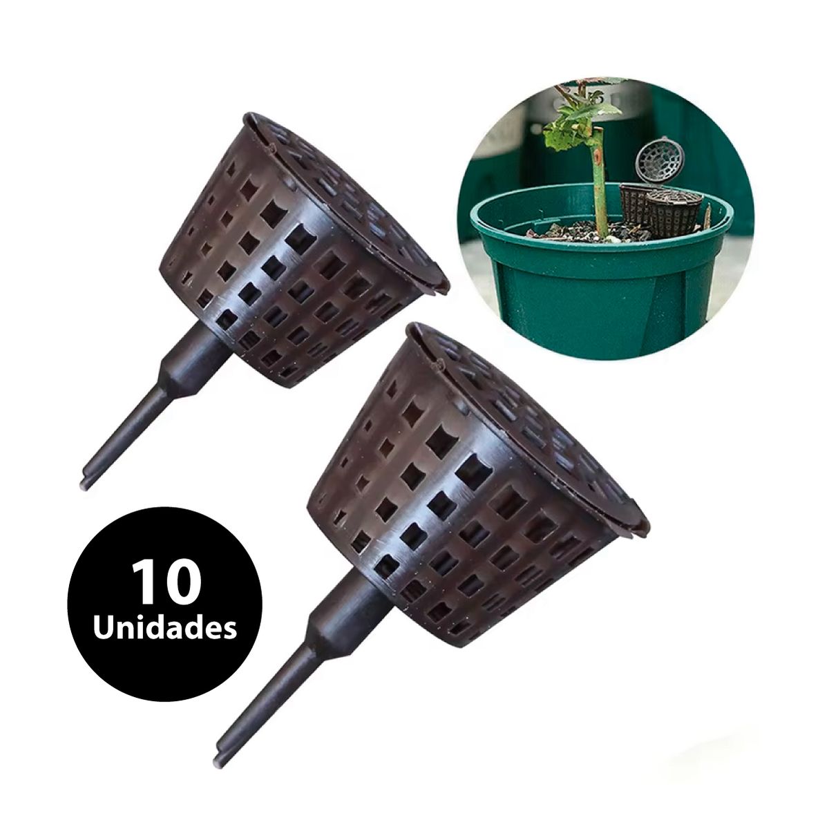 GENERICO - Accesorio Contenedor Abono Basacote u Osmocote Pack x 10 Unidades