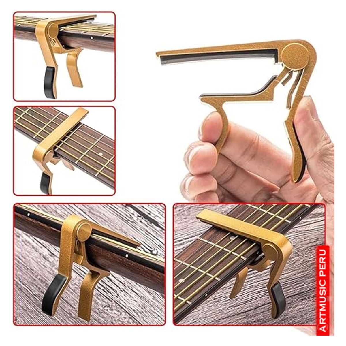 GENERICO - CAPOTRASTE PARA GUITARRA CALIDAD PRIMIUM - MARCA CAPO