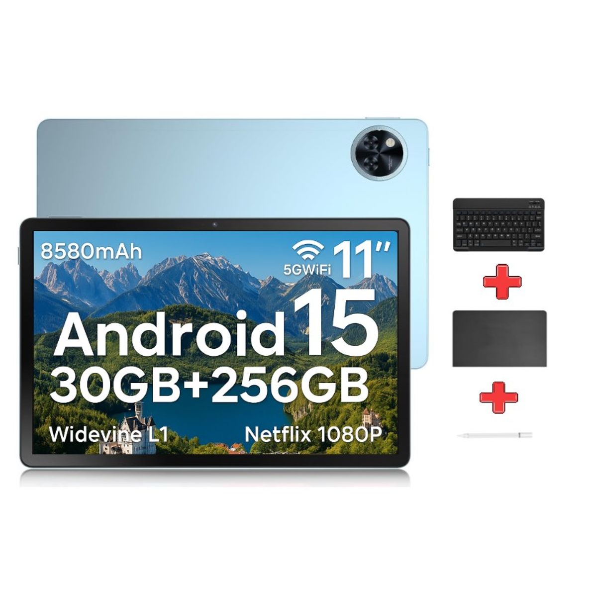 DOOGEE - Tablet DOOGEE U11 Pro WIFI 6gb Ram+256gb Rom+teclado+funda+lapiz Azul