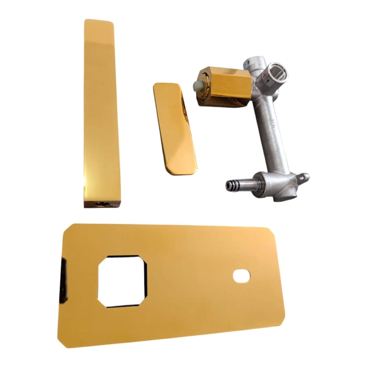 GENERICO - Grifo de Lavabo Empotrado Monomando Dorado - Elegancia para tu Baño