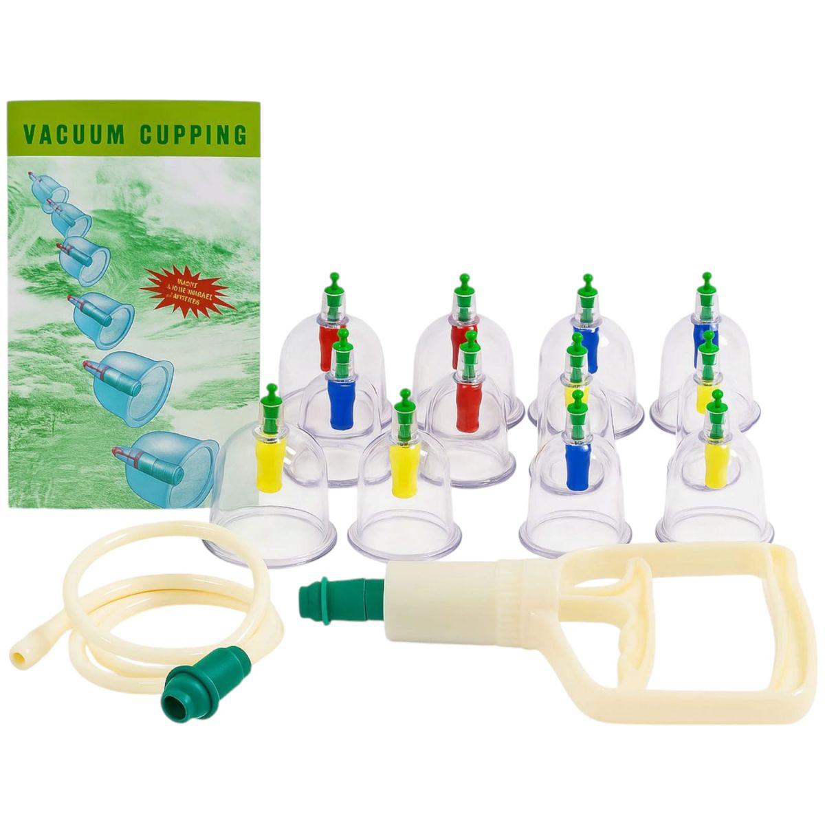 GENERICO - Kit de 12 Ventosas Acrílicas Para Terapia Con Bomba manual