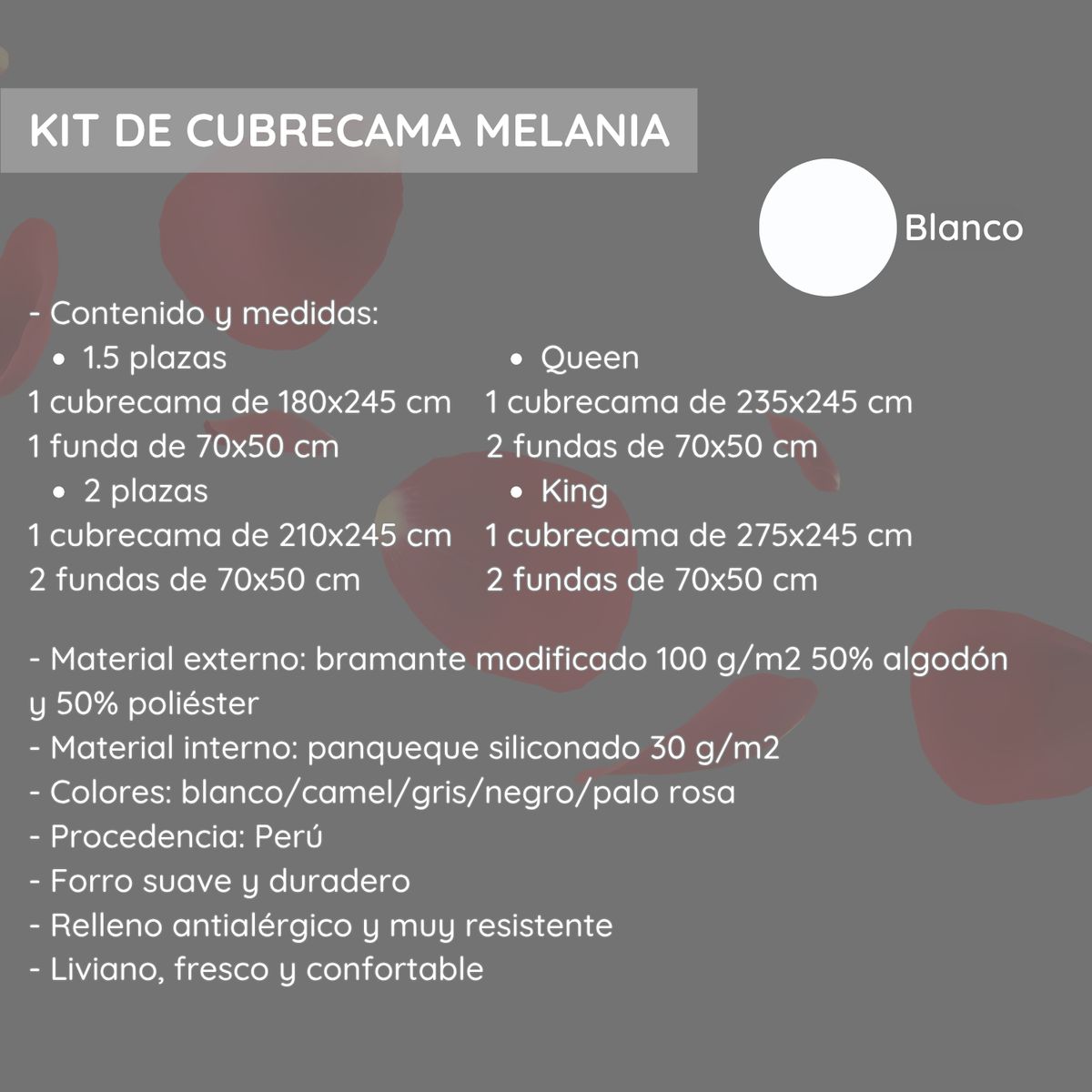 GENERICO - Kit de cubrecama Cool House Melania antialérgico