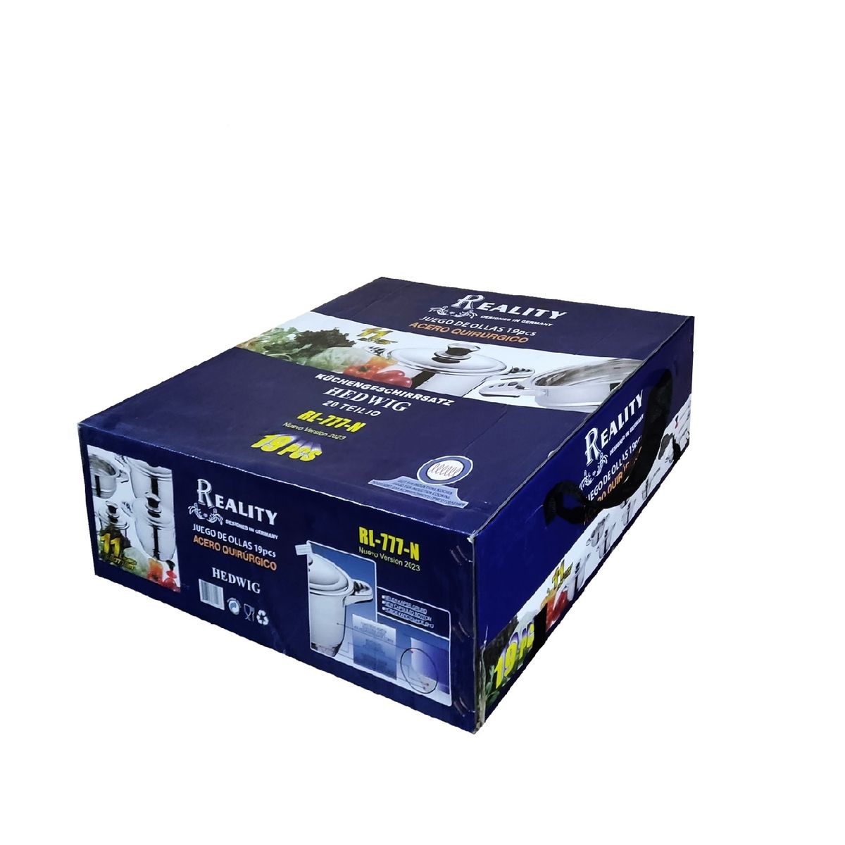 REALITY - Set de Ollas reality 19 pz  de Acero  Quirúrgico Calidad Alemana